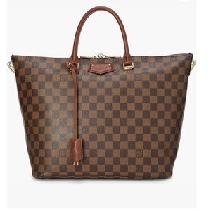 Louis Vuitton Brown Checkered Tote Bag